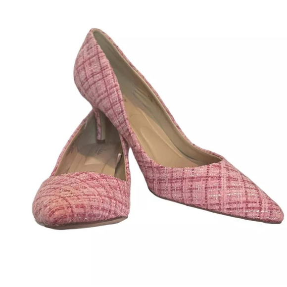 Charles David Shoes - Charles David Pink Tweed Heels